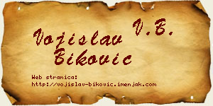 Vojislav Biković vizit kartica